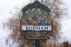 Bodham Village Sign, North Norfolk, UK.