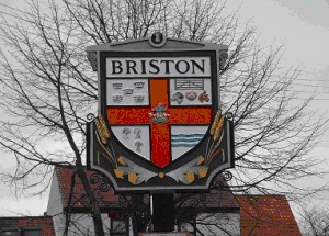 Briston Village Sign, North Norfolk, UK>