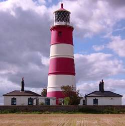 Happisburgh Lighthouse, North Norfolk, UK.